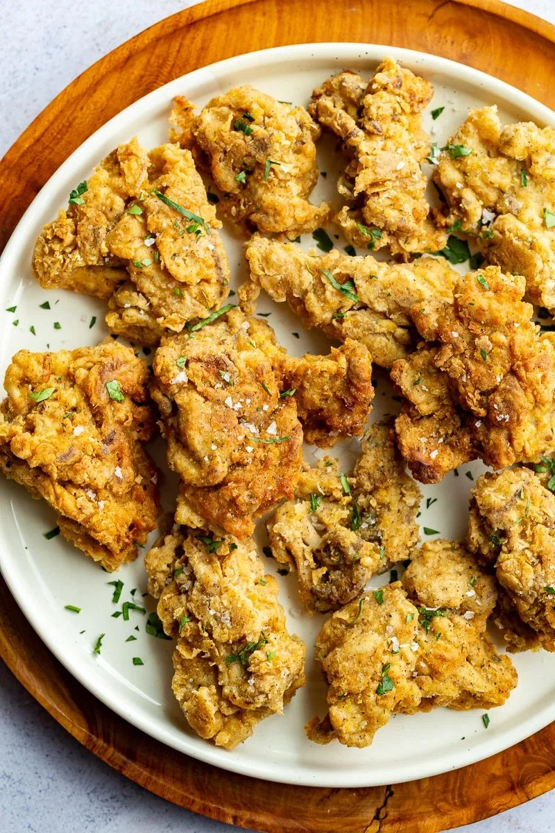 Fried Oyster Mushrooms (Crispy & Vegan!)