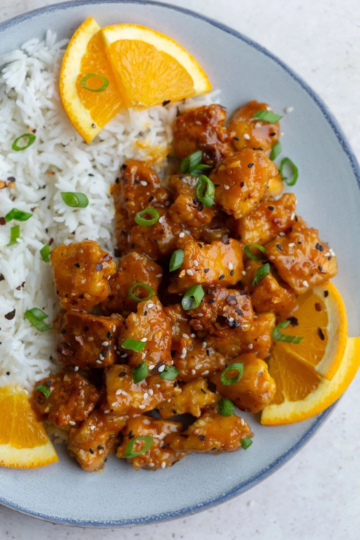 Crispy Orange Tofu (vegan)