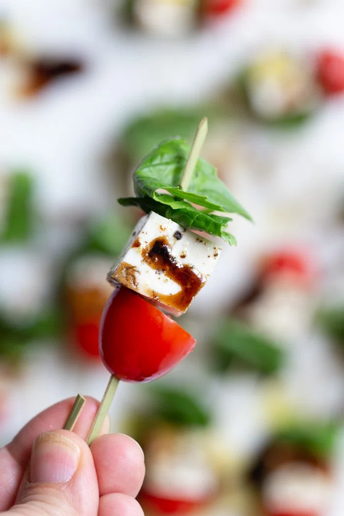 Tofu Caprese Skewers
