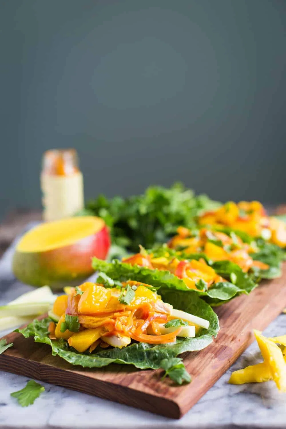 Mango Chicken Lettuce Wraps