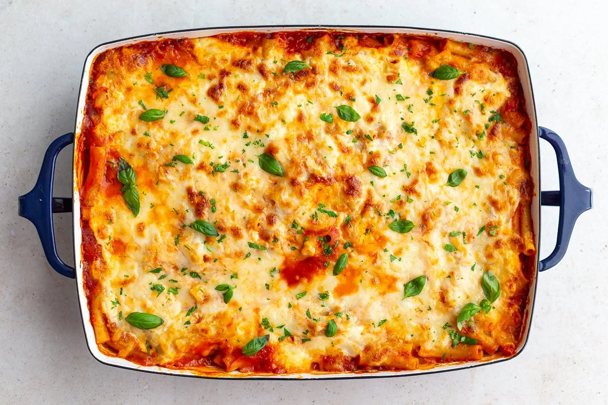 Easy Baked Ziti Without Meat