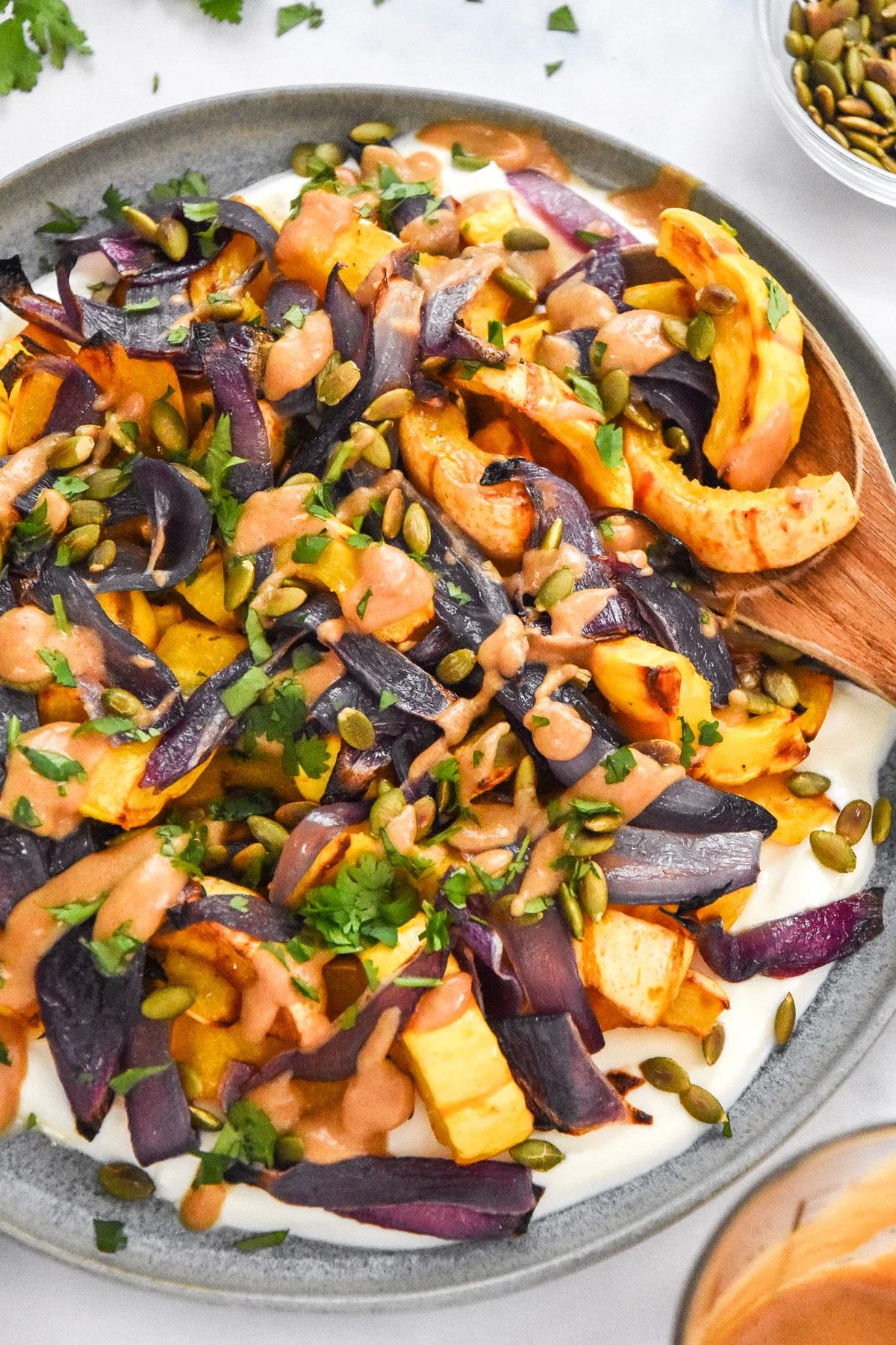 Roasted Squash Salad With Whipped Feta