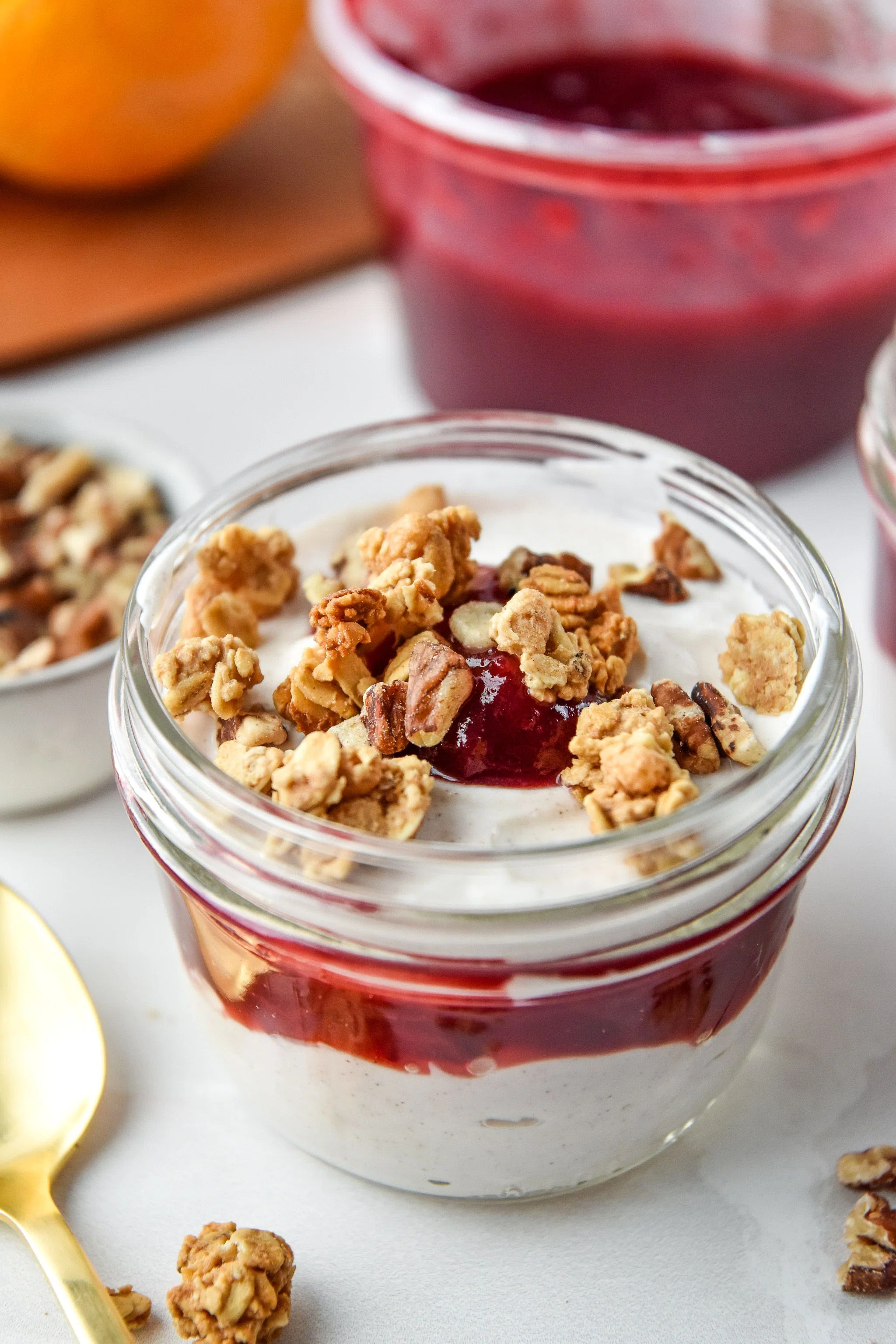 Cinnamon Orange Cranberry Yogurt Parfaits