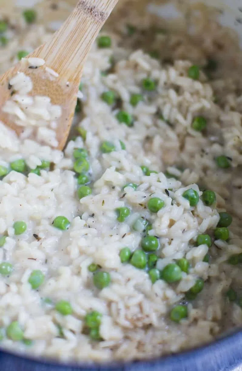 Spring Pea & Goat Cheese Risotto