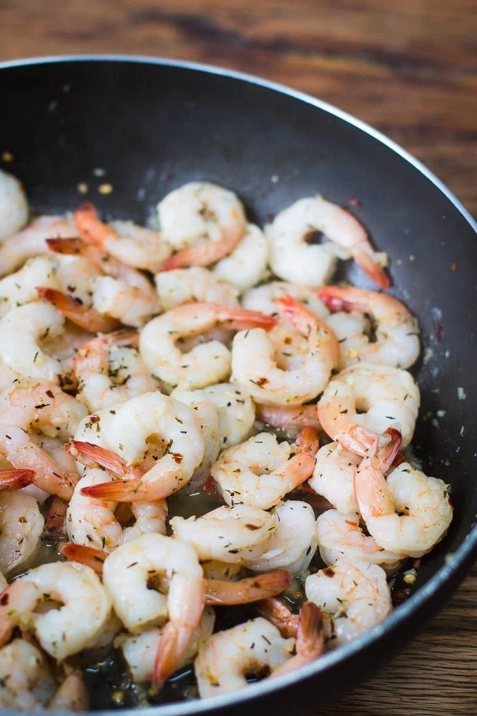 Garlic Buttered Shrimp Pasta