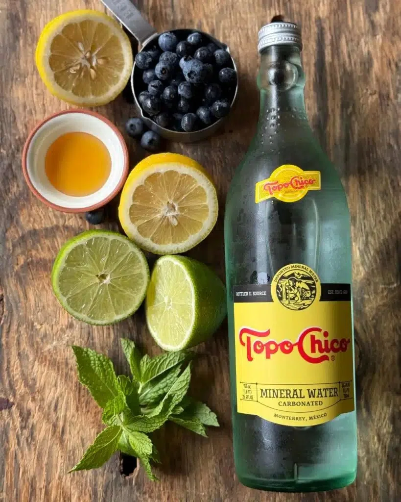 Blueberry Smash Mocktail