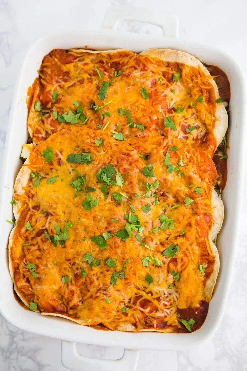 Loaded Veggie Enchilada Casserole