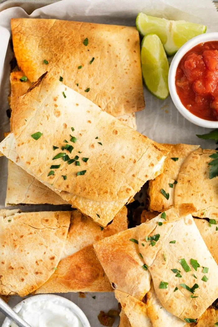 Vegetarian Sheet Pan Quesadillas