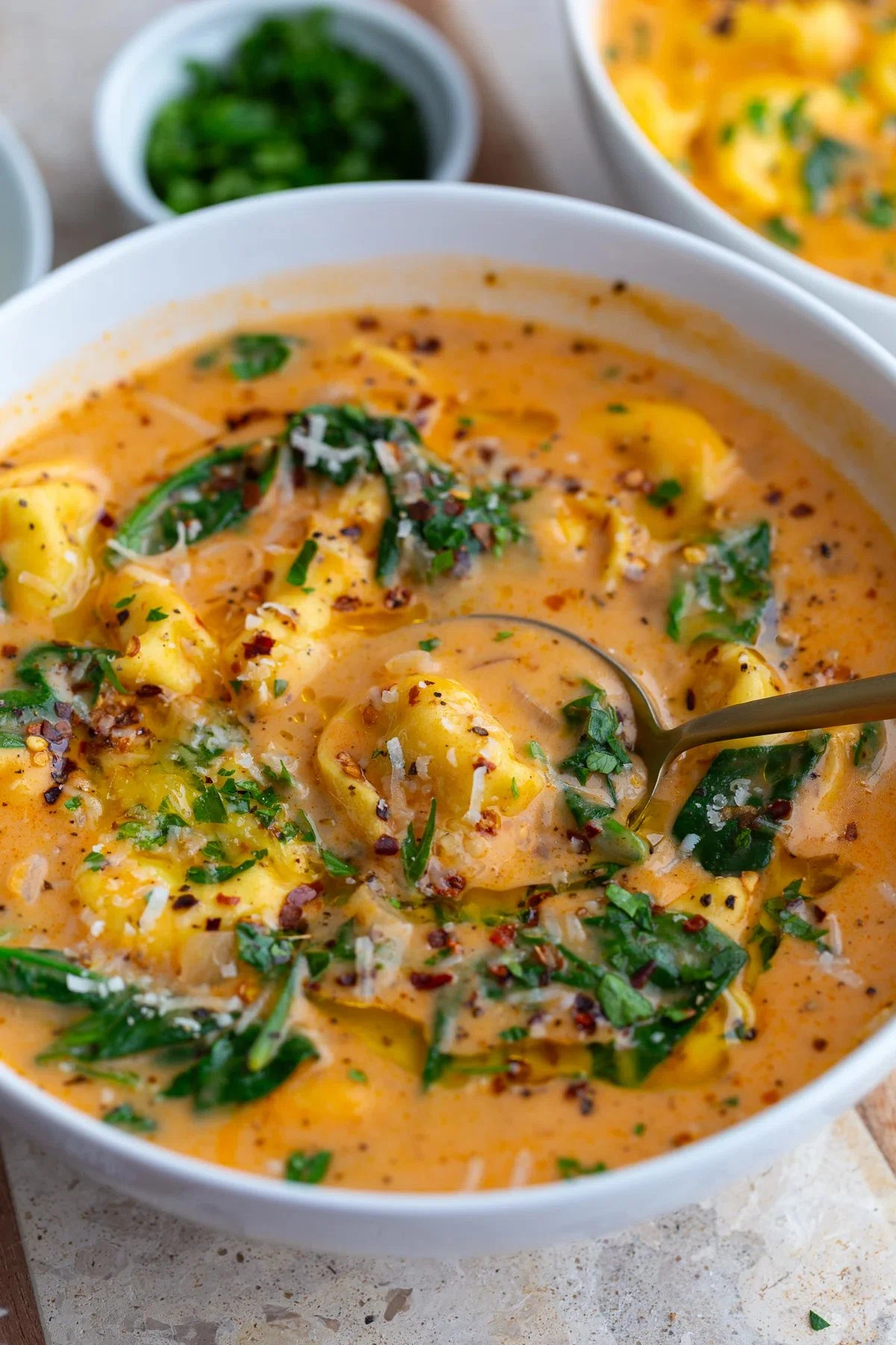 Easy Creamy Tortellini Soup