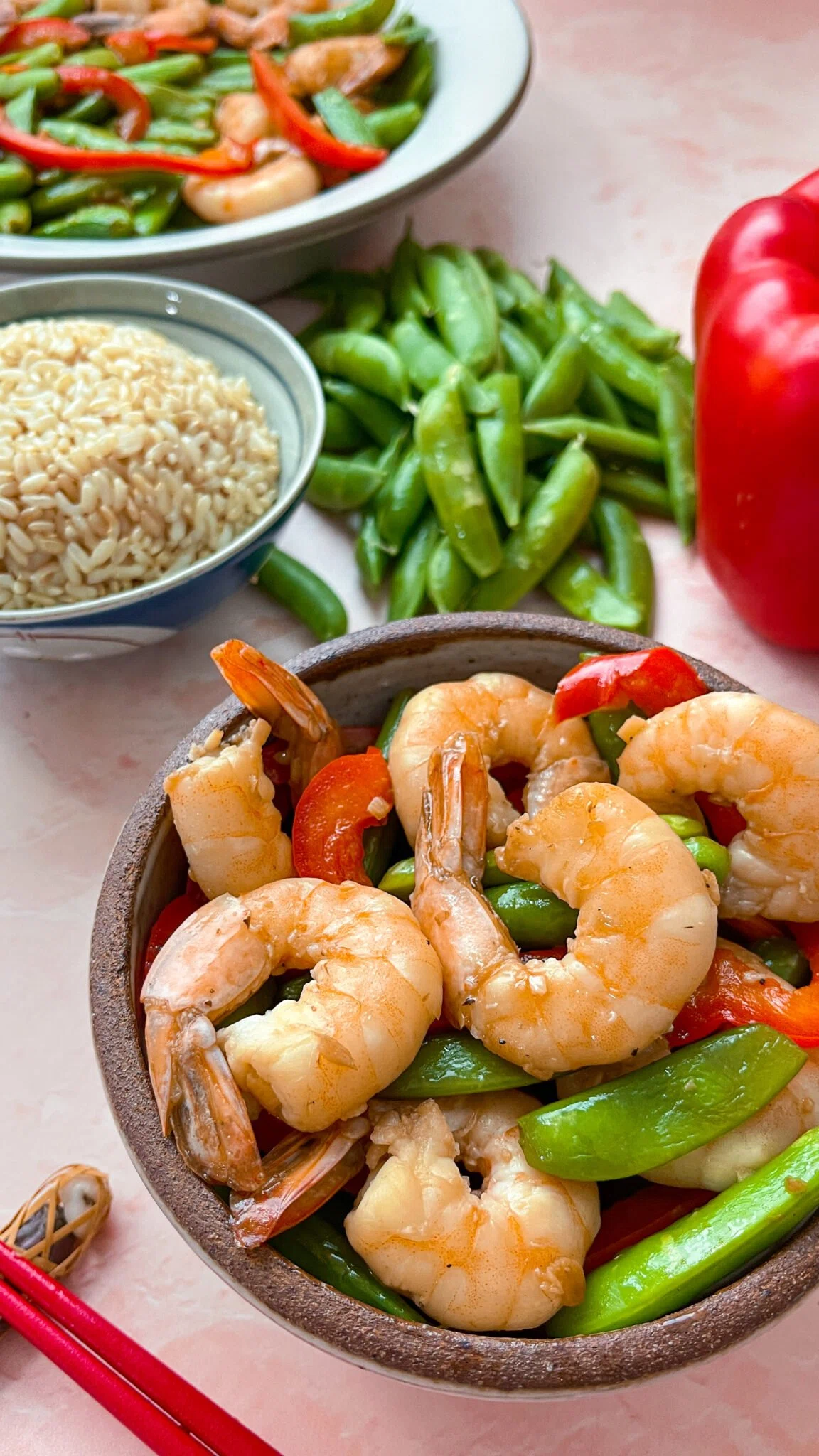 Stir-Fried Garlic Shrimp with Snap Peas