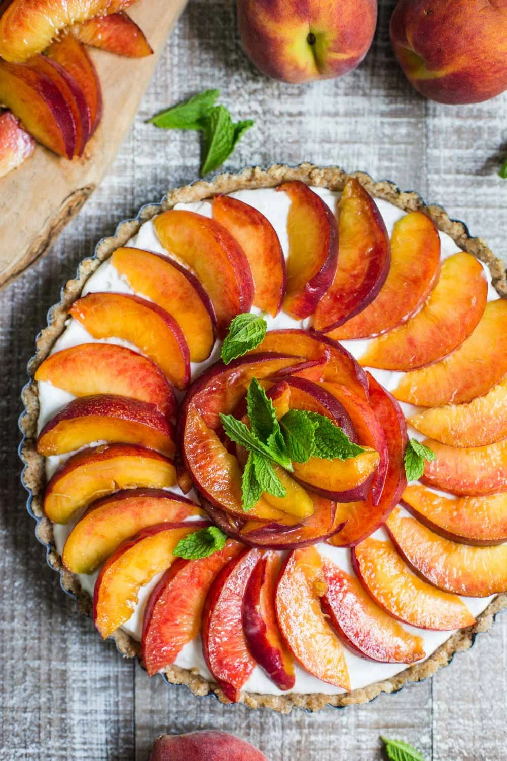 No Bake Peach Pie (V + GF)