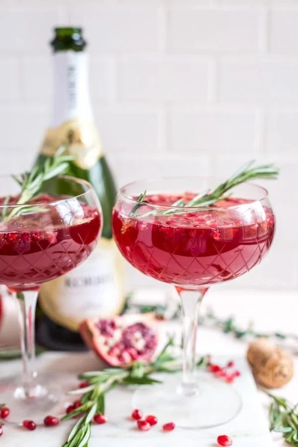 Pomegranate Champagne Cocktail
