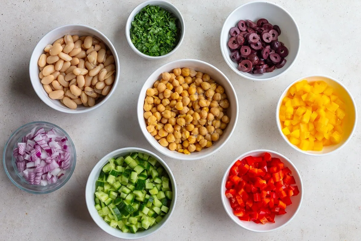 Dense Bean Salad (Protein-Packed Mediterranean Style)