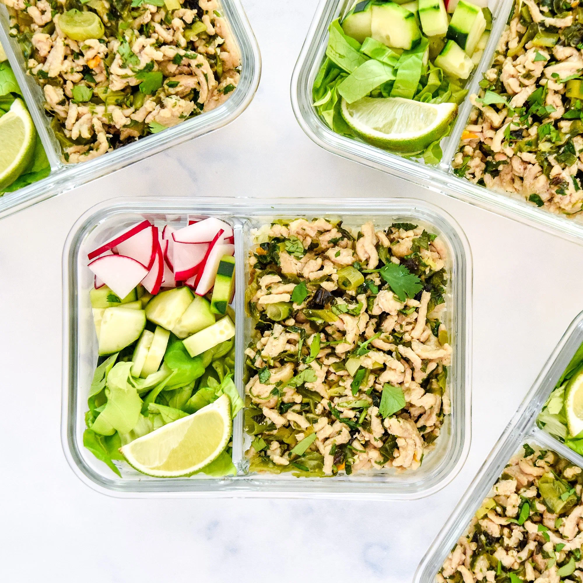 Thai Chicken Larb Inspired Meal Prep