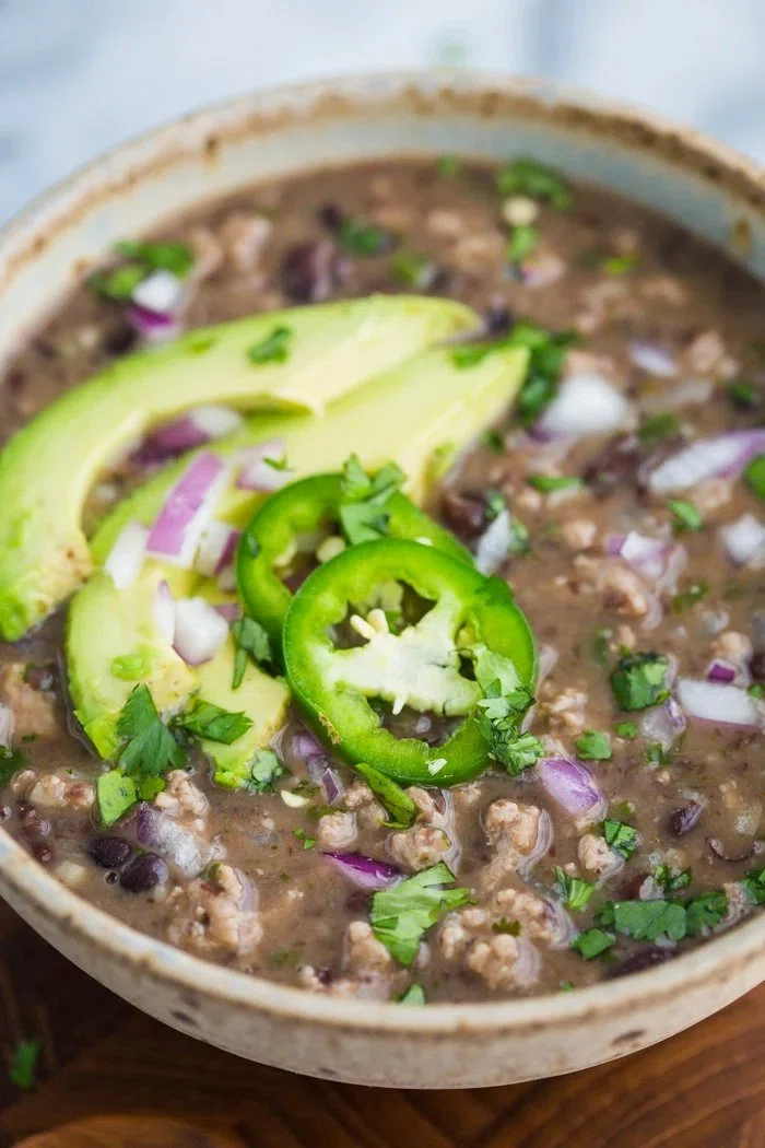 Spicy Black Bean Stew w/ Turkey