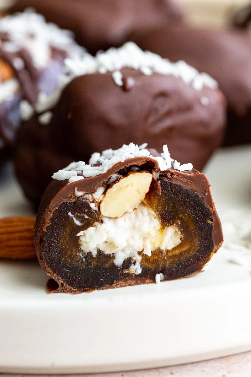 Almond Joy Stuffed Dates