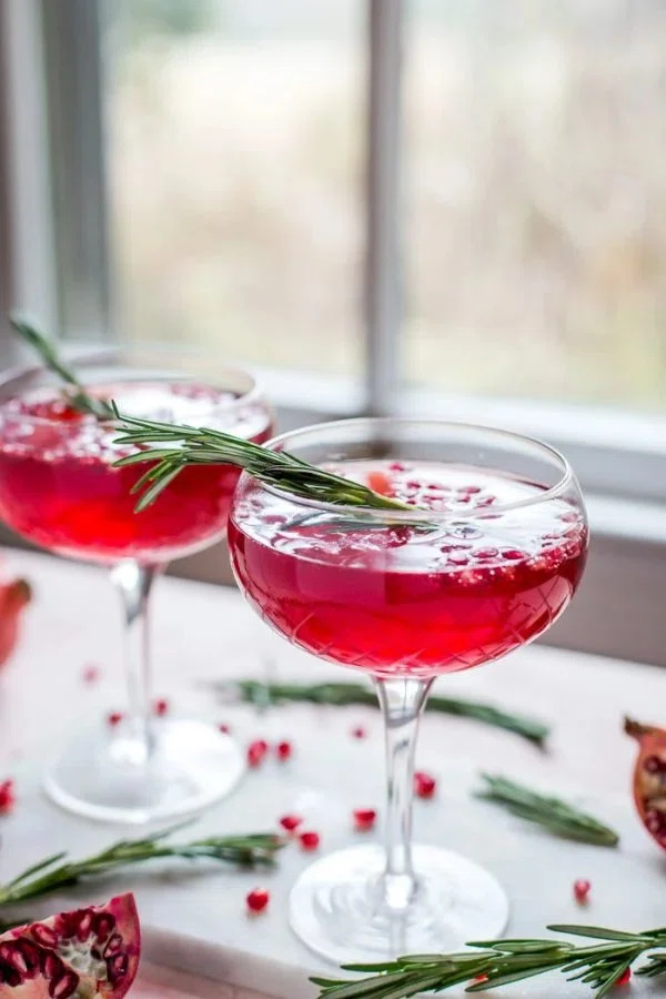 Pomegranate Champagne Cocktail