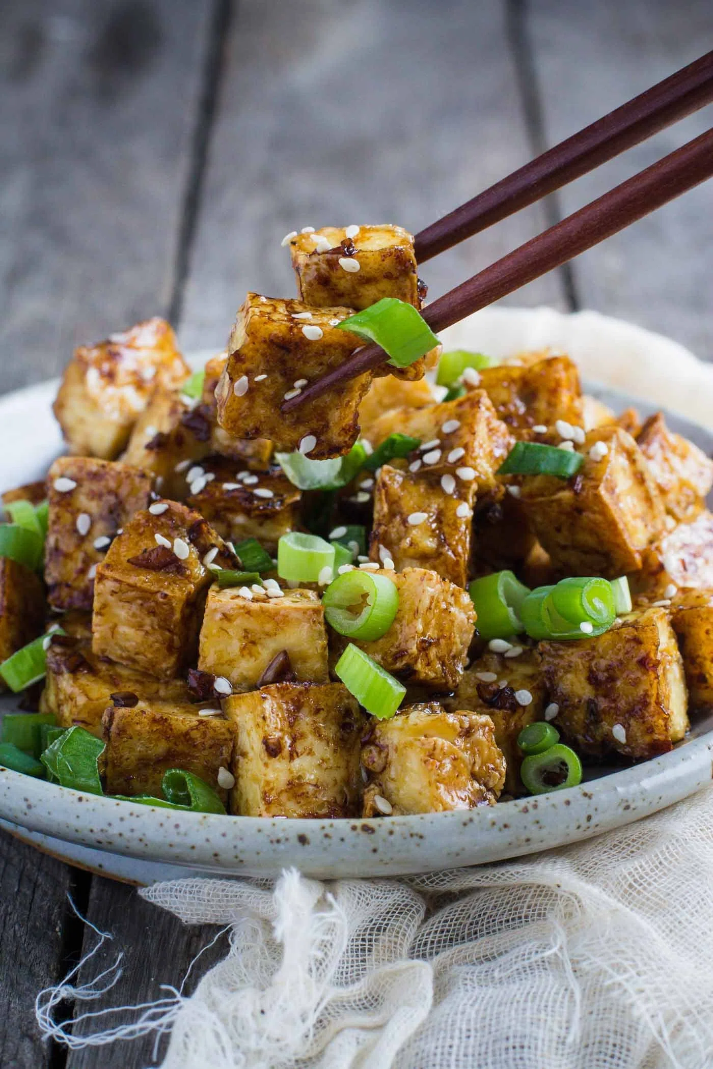Green Onion & Garlic Crispy Tofu
