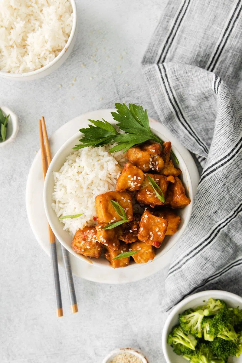 Air Fryer Spicy Tofu