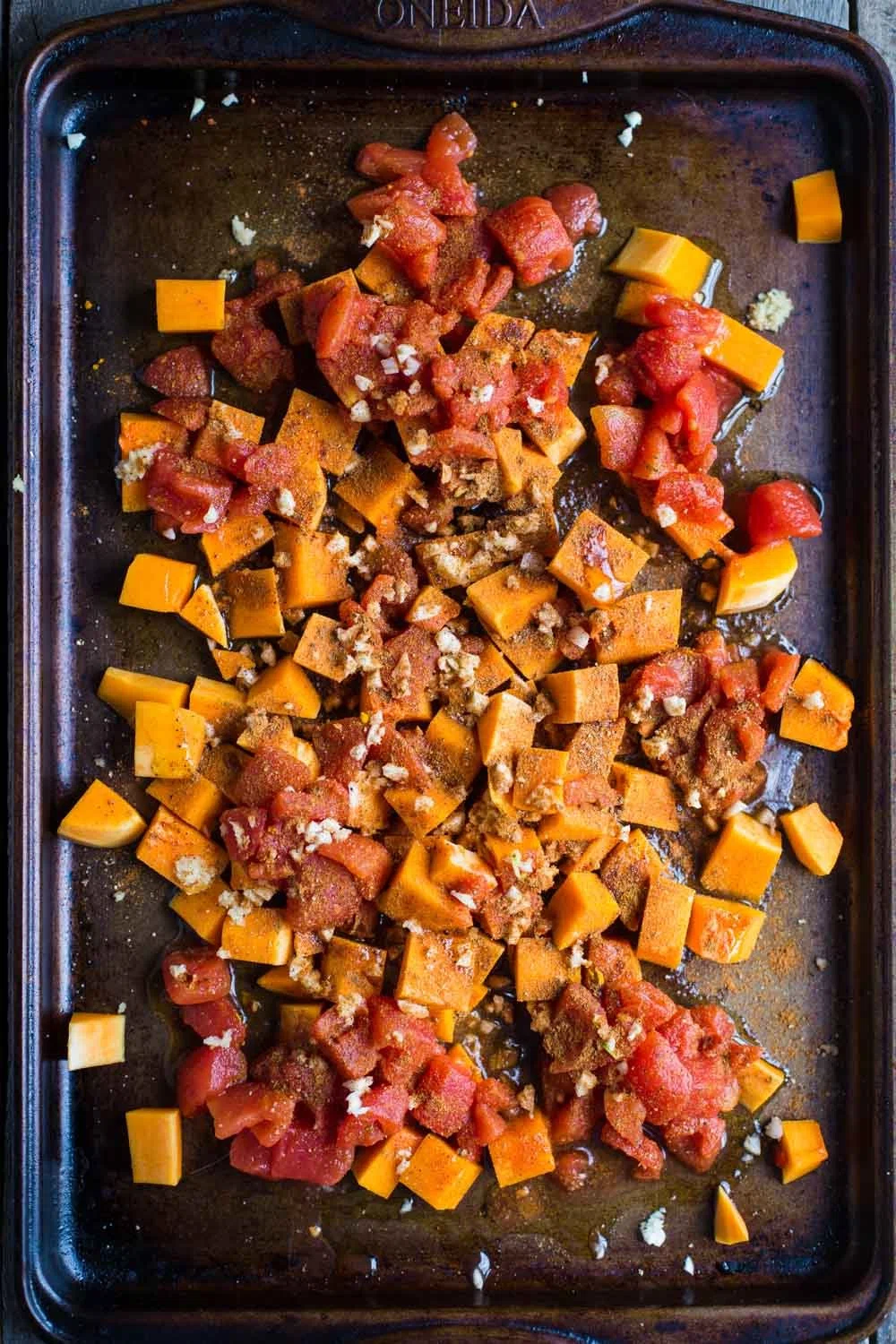 One Pan Salmon and Squash with Couscous