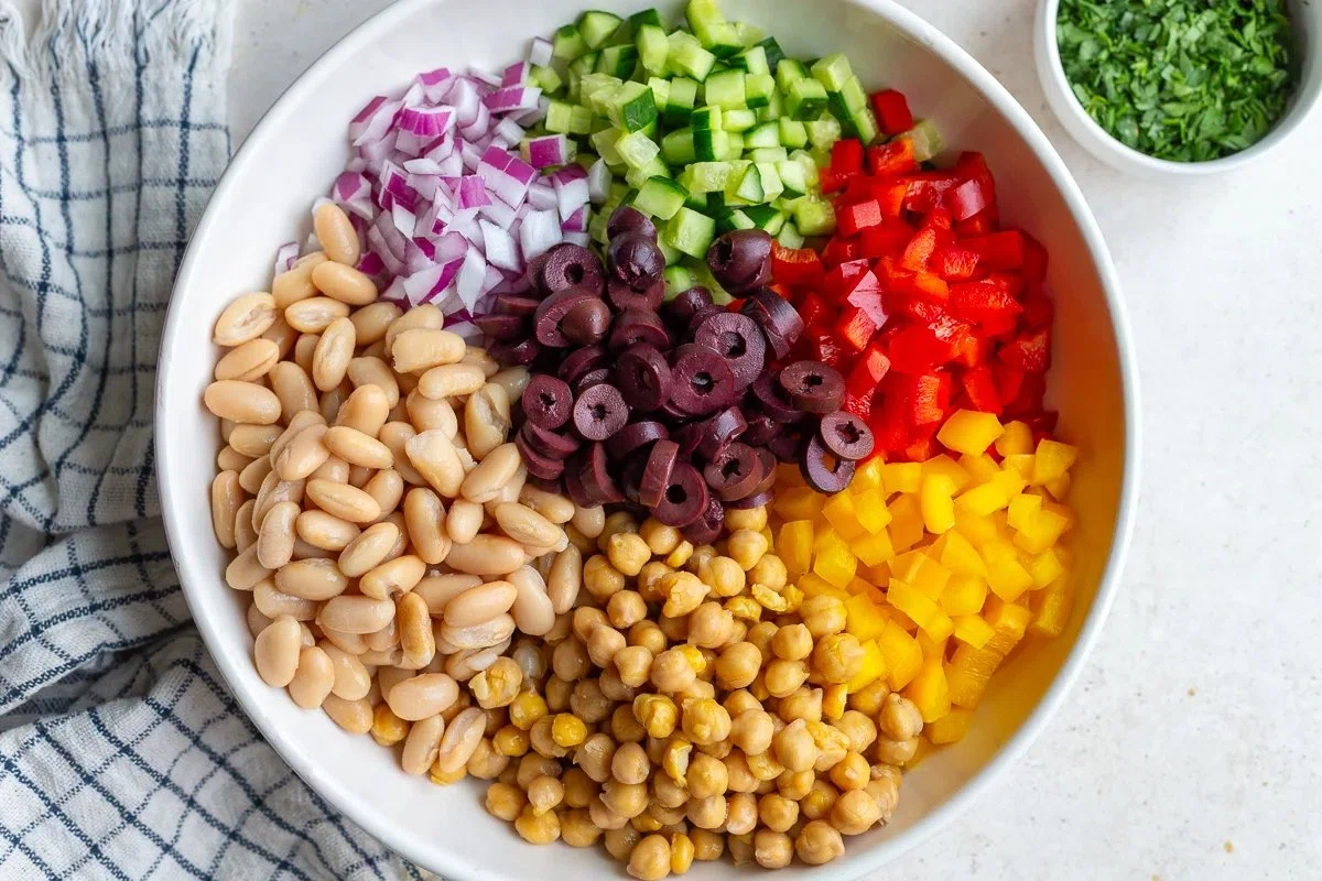 Dense Bean Salad (Protein-Packed Mediterranean Style)