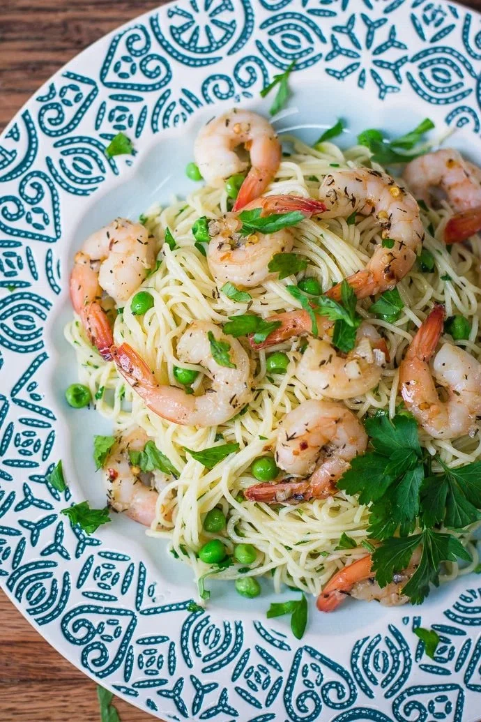 Garlic Buttered Shrimp Pasta