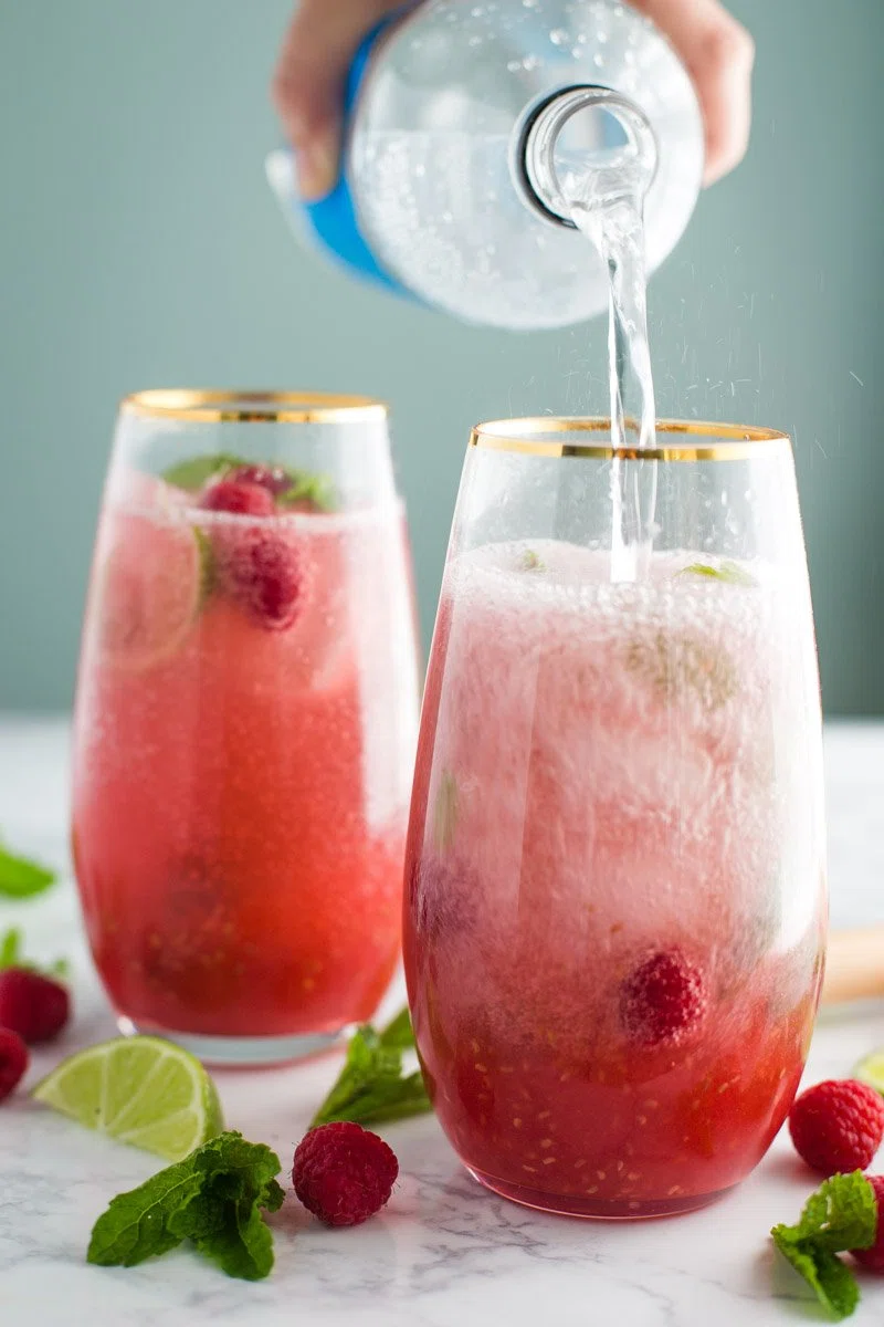 Raspberry Virgin Mojito