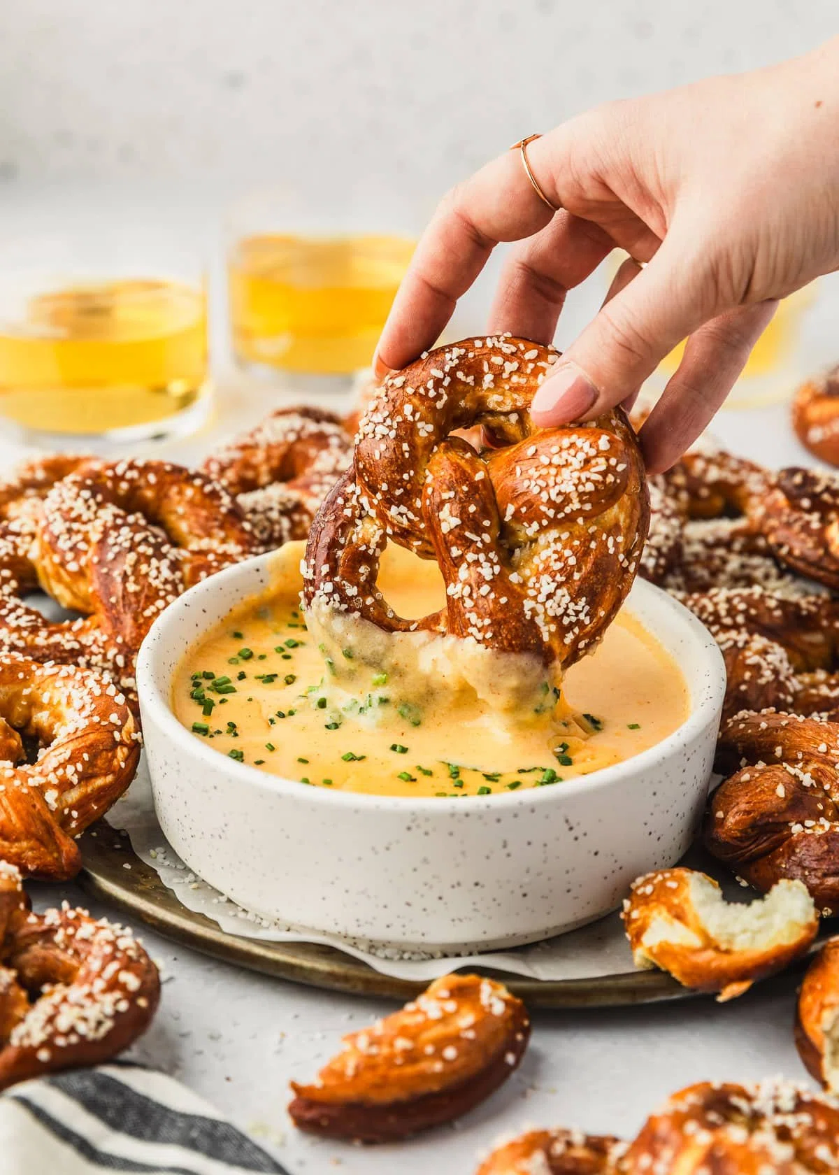 Easy Beer Cheese Dipping Sauce for Pretzels