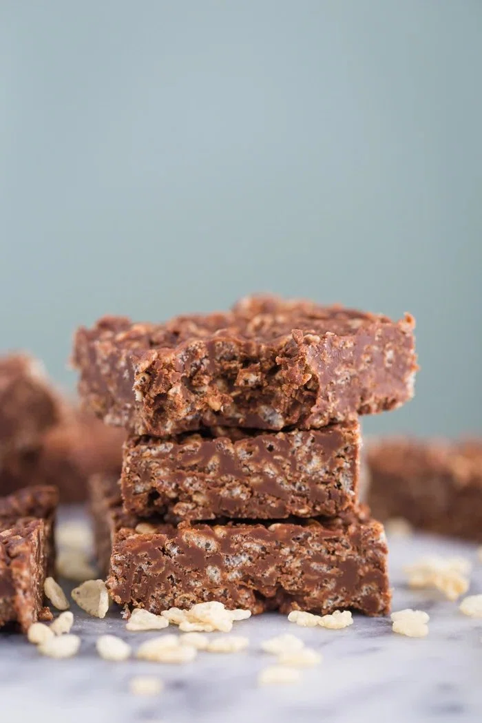Healthy Rice Crispy Chocolate Bars