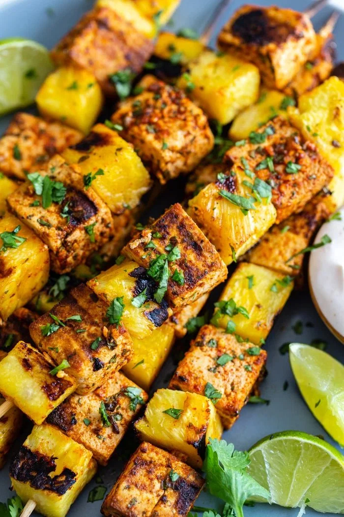 Pineapple Tofu Skewers