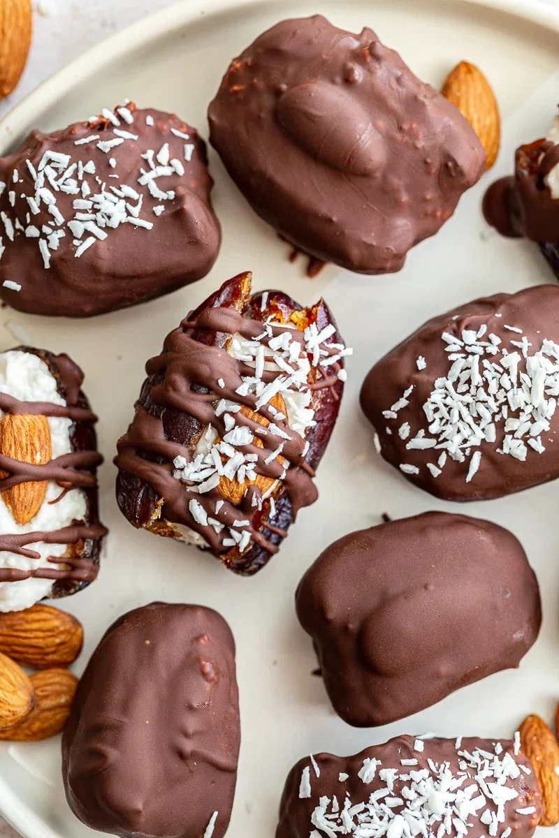 Almond Joy Stuffed Dates