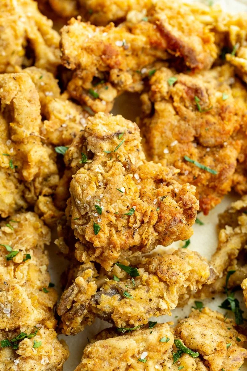 Fried Oyster Mushrooms (Crispy & Vegan!)