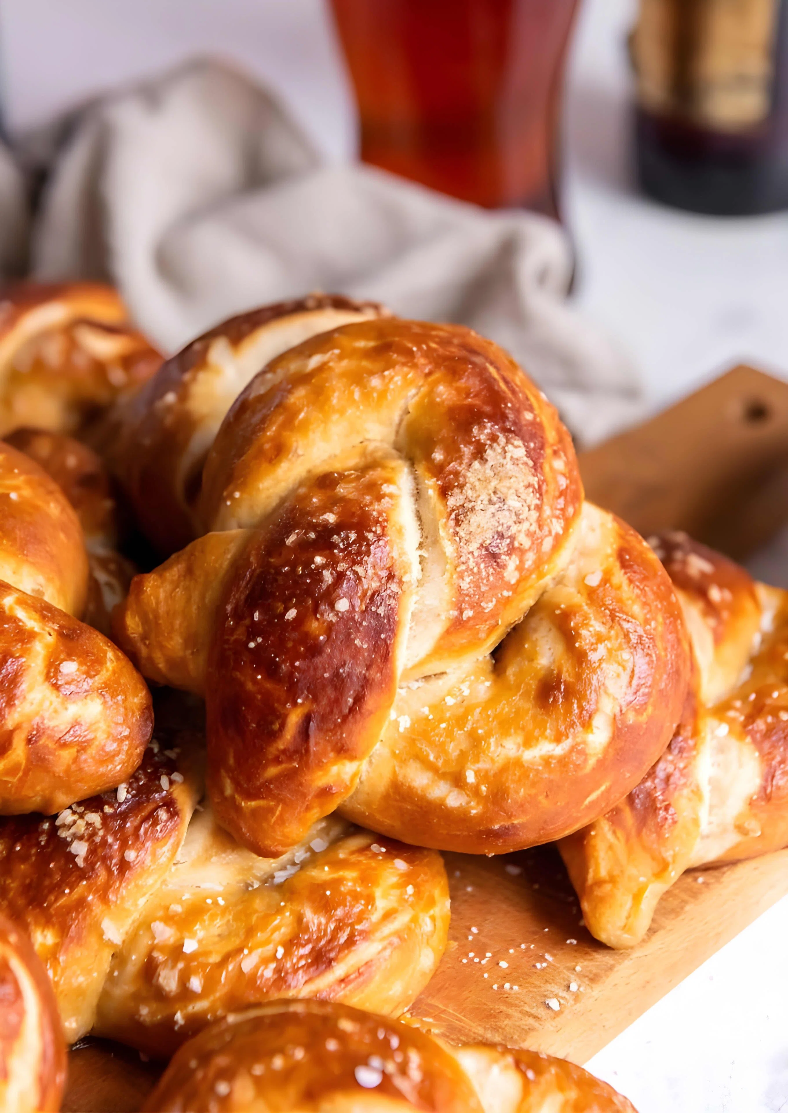Homemade Soft Pretzels with Maple Mustard Sauce