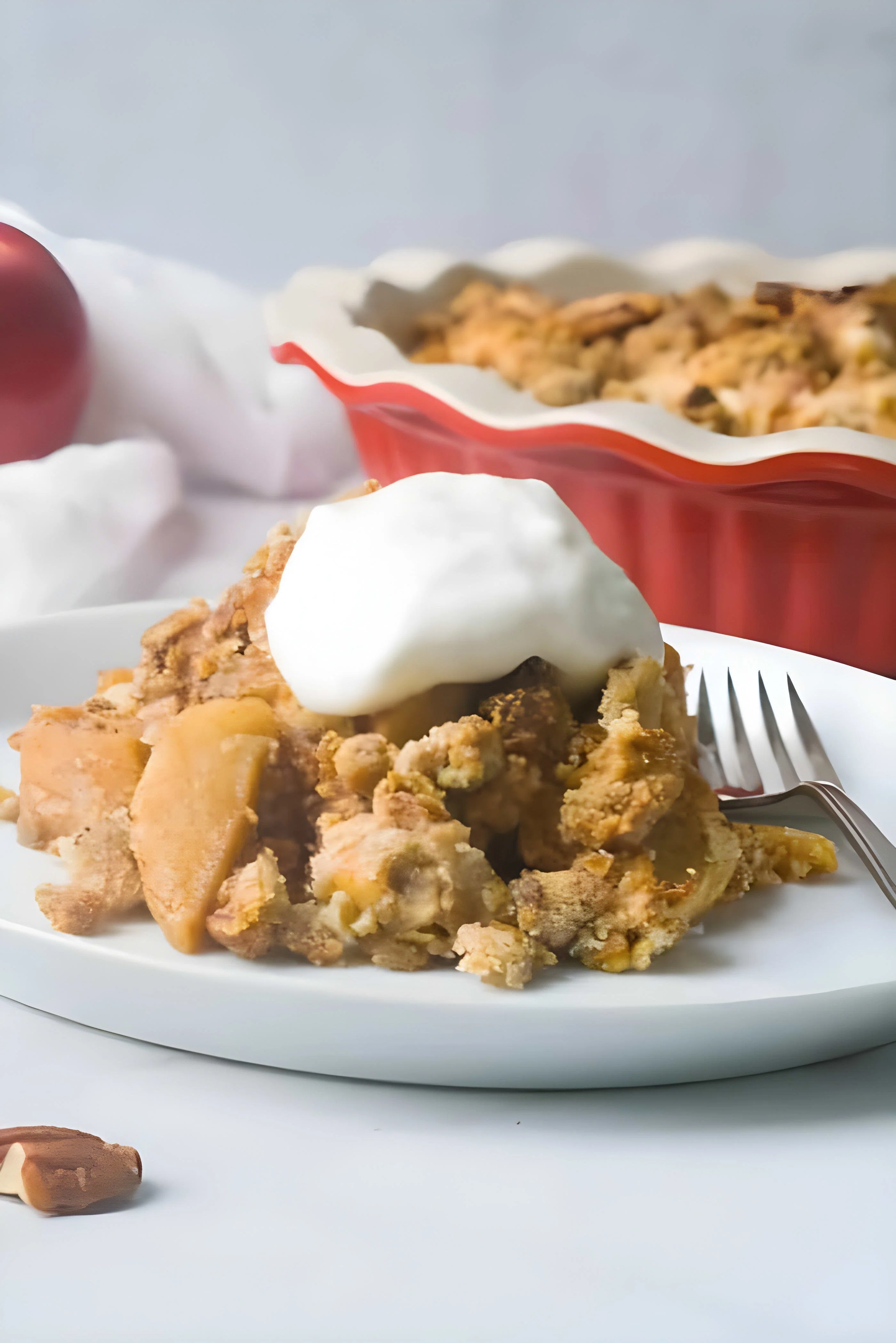Paleo Grain Free Apple Crisp with Granola Topping