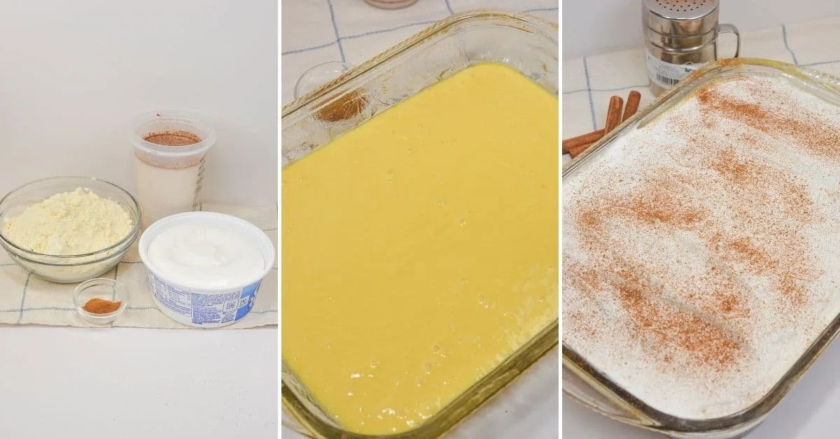 Eggnog Poke Cake