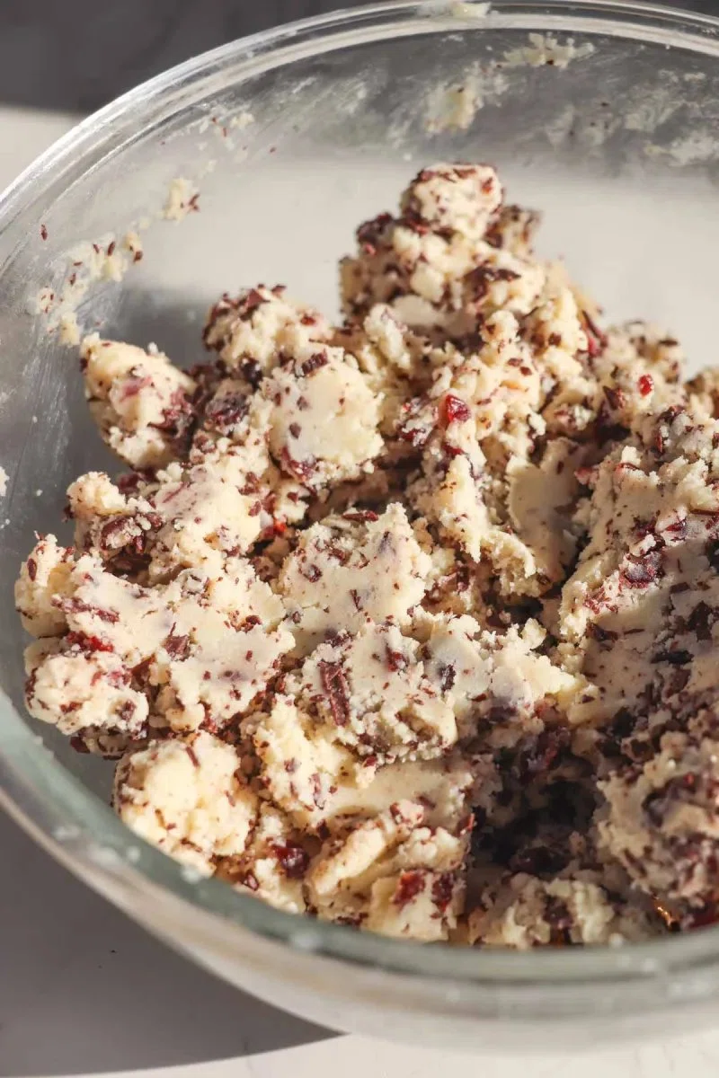 Almond Shortbread Cookies with Chocolate and Cherries