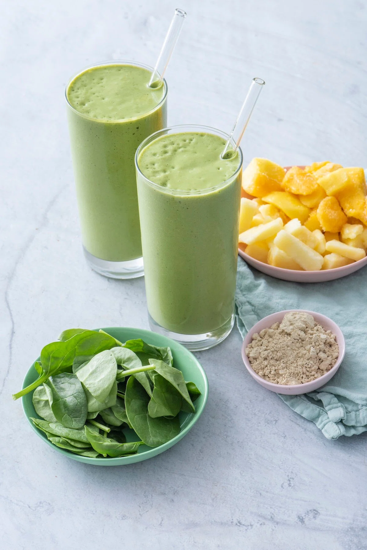 Tropical Protein Greens Smoothie