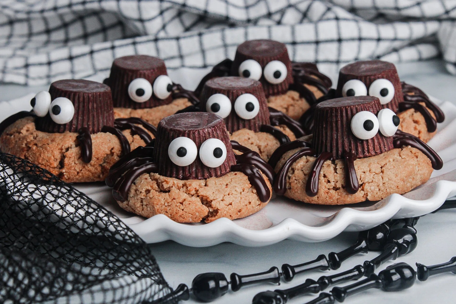Peanut Butter Spider Cookies (Vegan, Gluten Free)