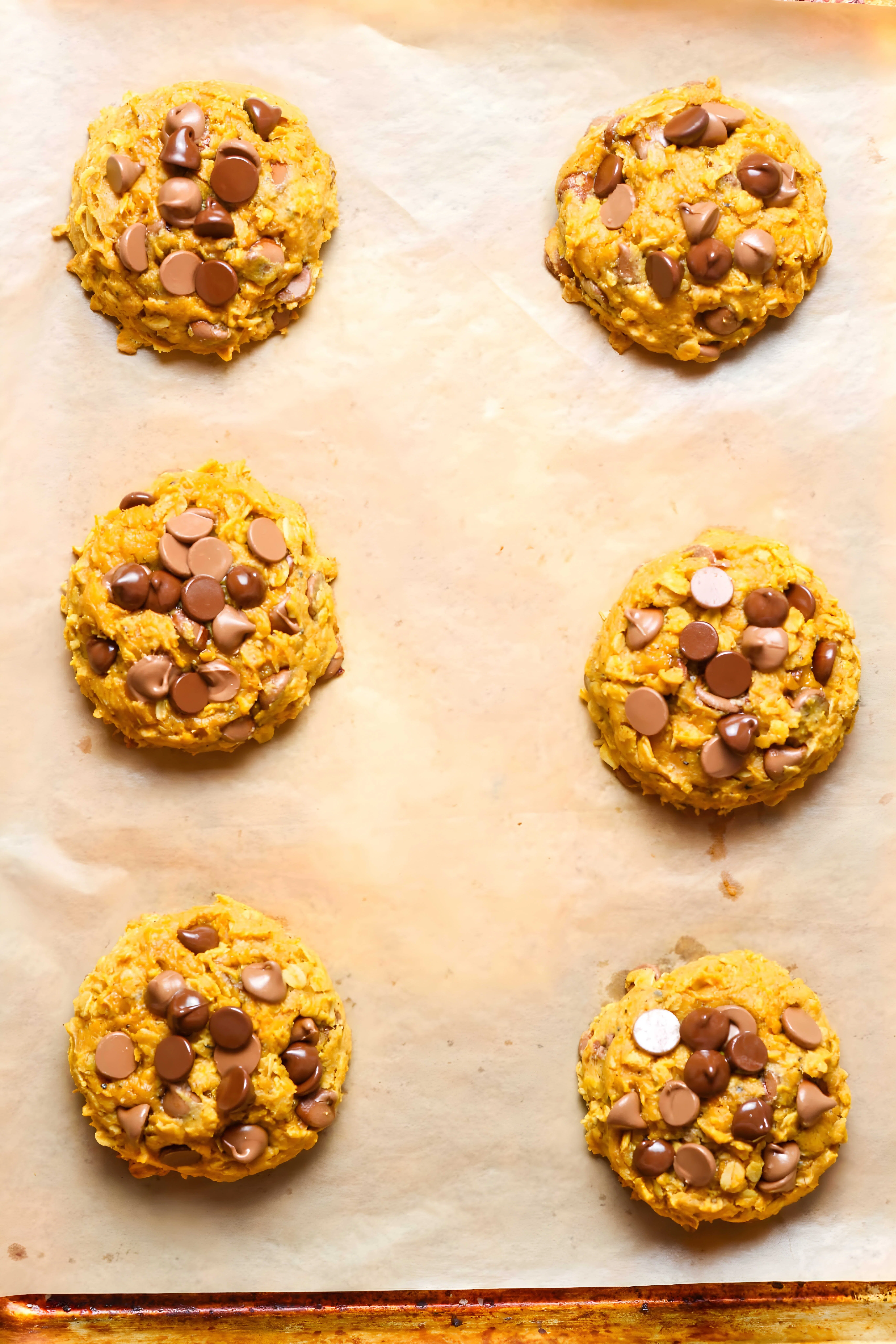Pumpkin Oatmeal Chocolate Chip Cookies