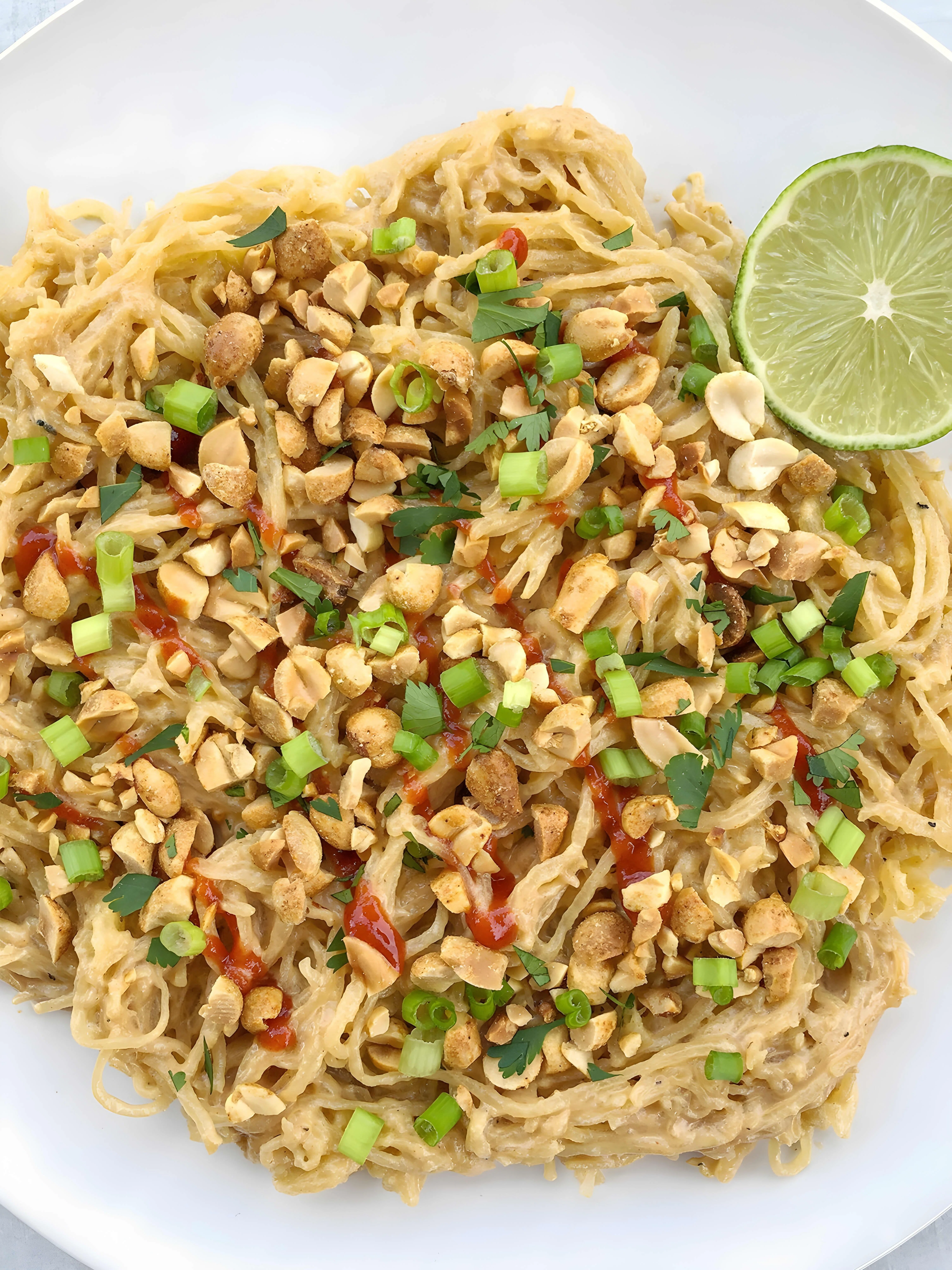 Spaghetti Squash with Peanut Sauce