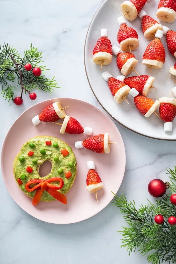 Christmas Bagel Wreaths