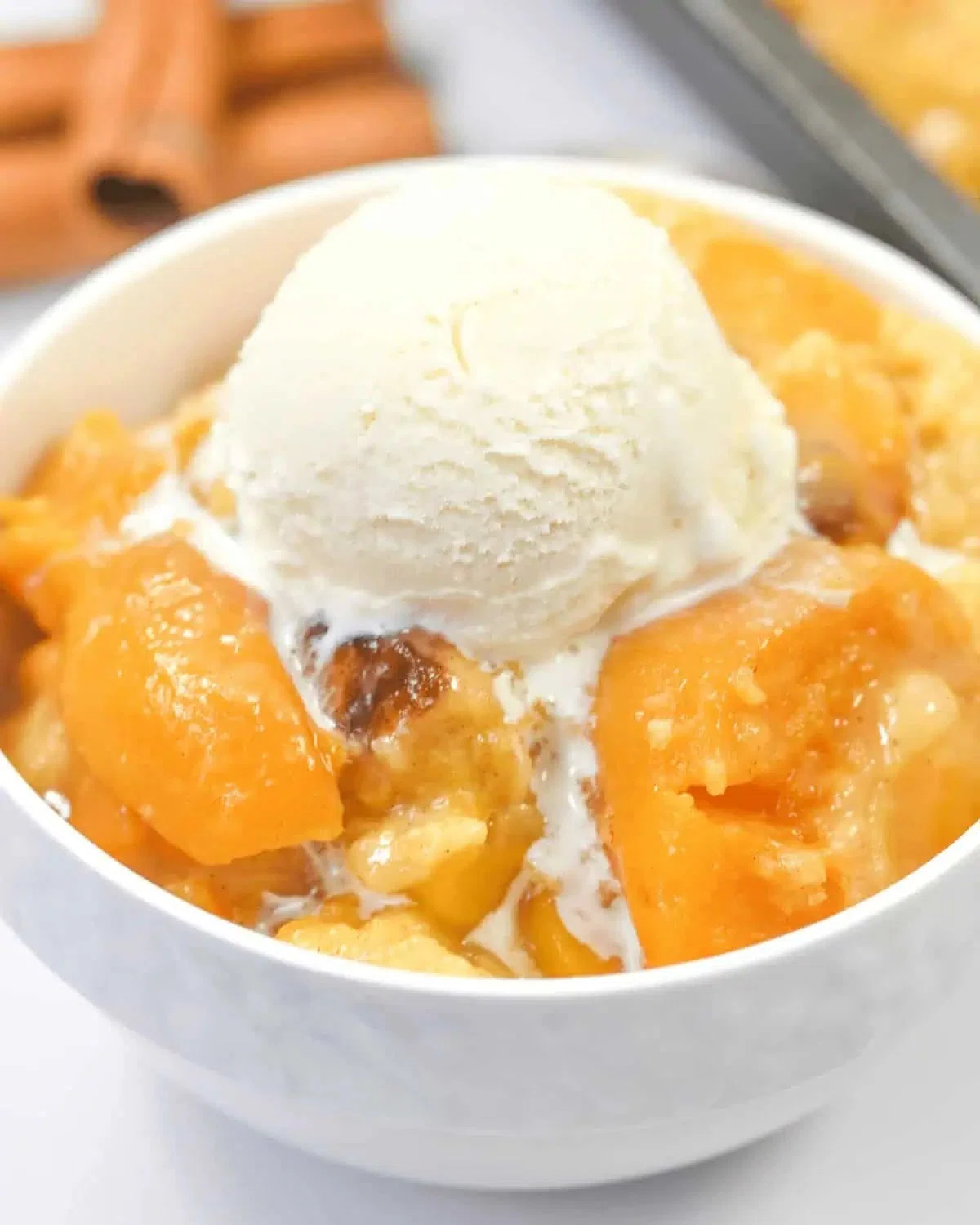 Peach Cobbler with Cake Mix
