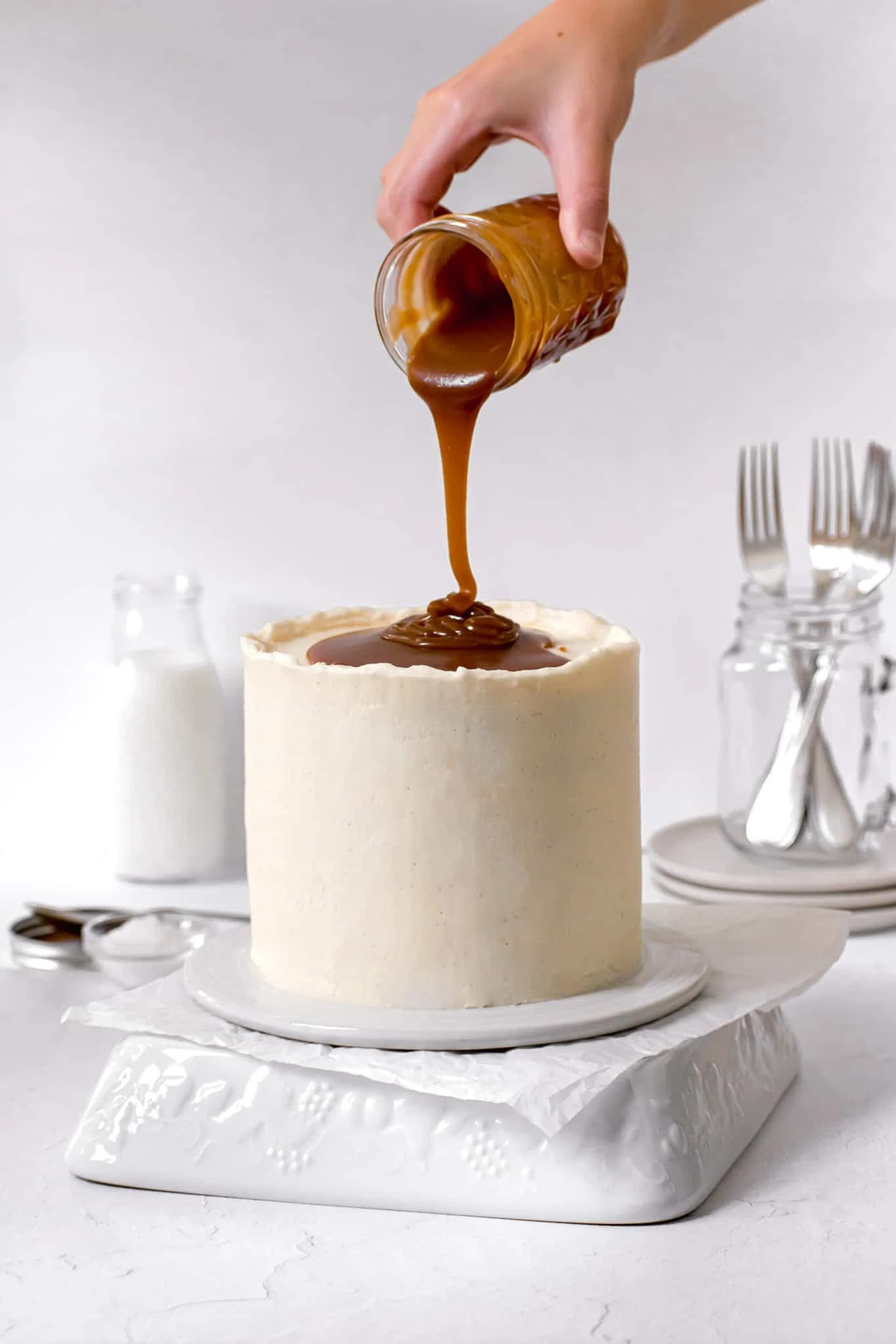 Caramel Layer Cake with Vanilla Bean German Buttercream