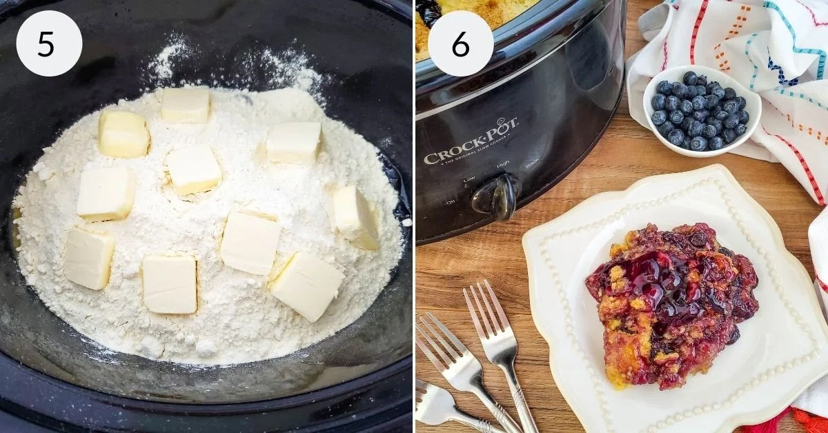 Blueberry Crock Pot Dump Cake