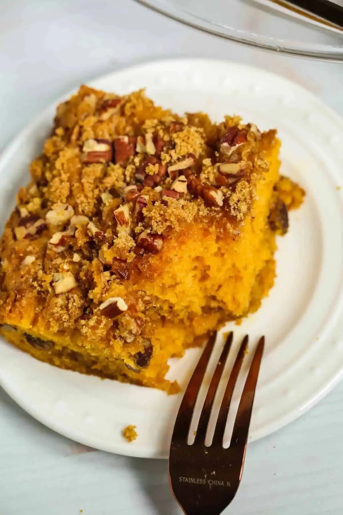 Butterscotch Cake with Streusel Topping