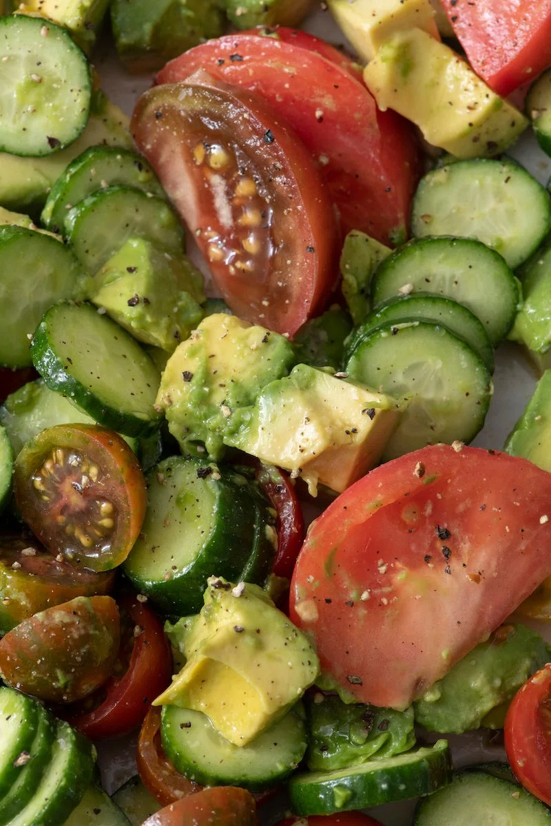 Avocado Cucumber Tomato Salad