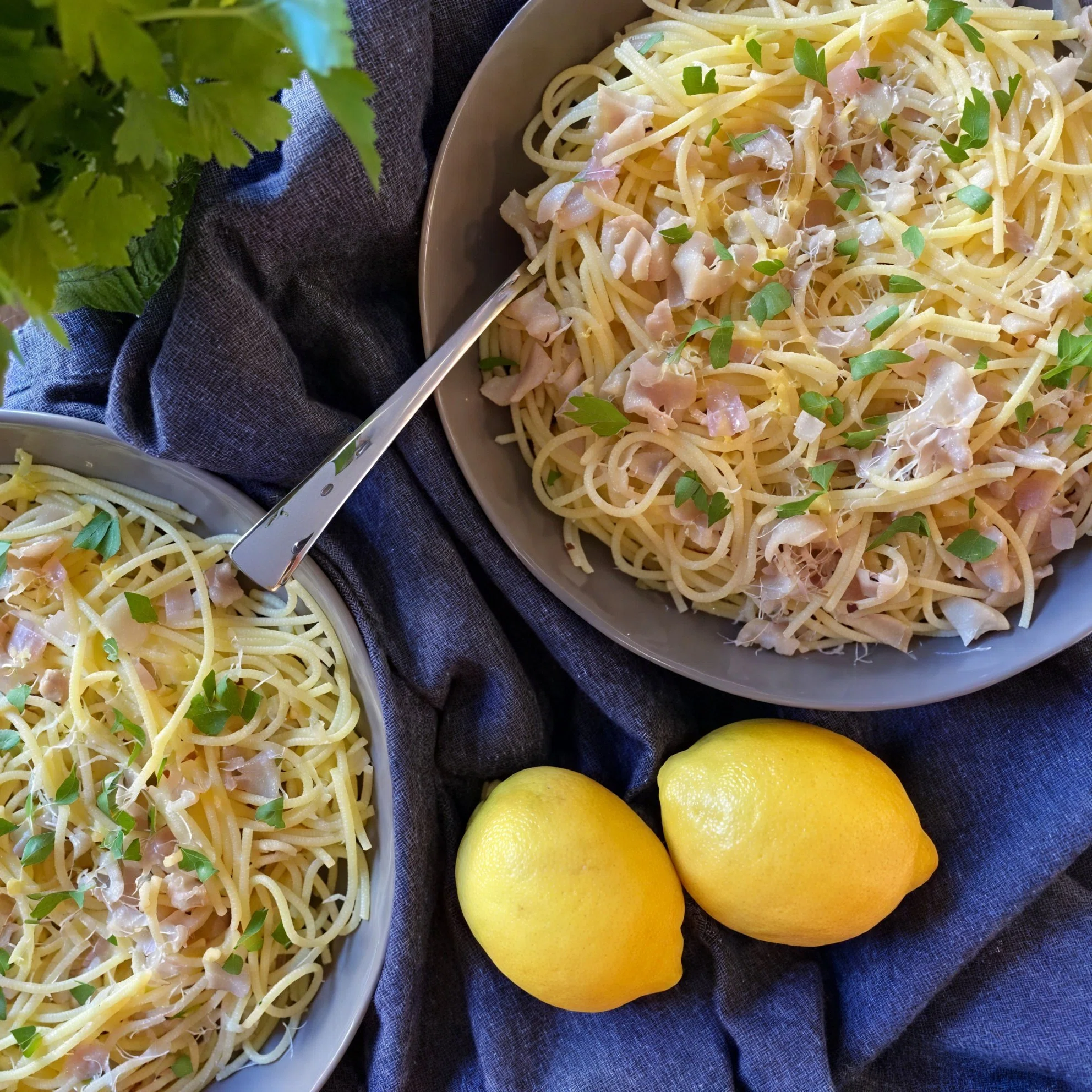 Pacific Razor Clams with Spaghetti