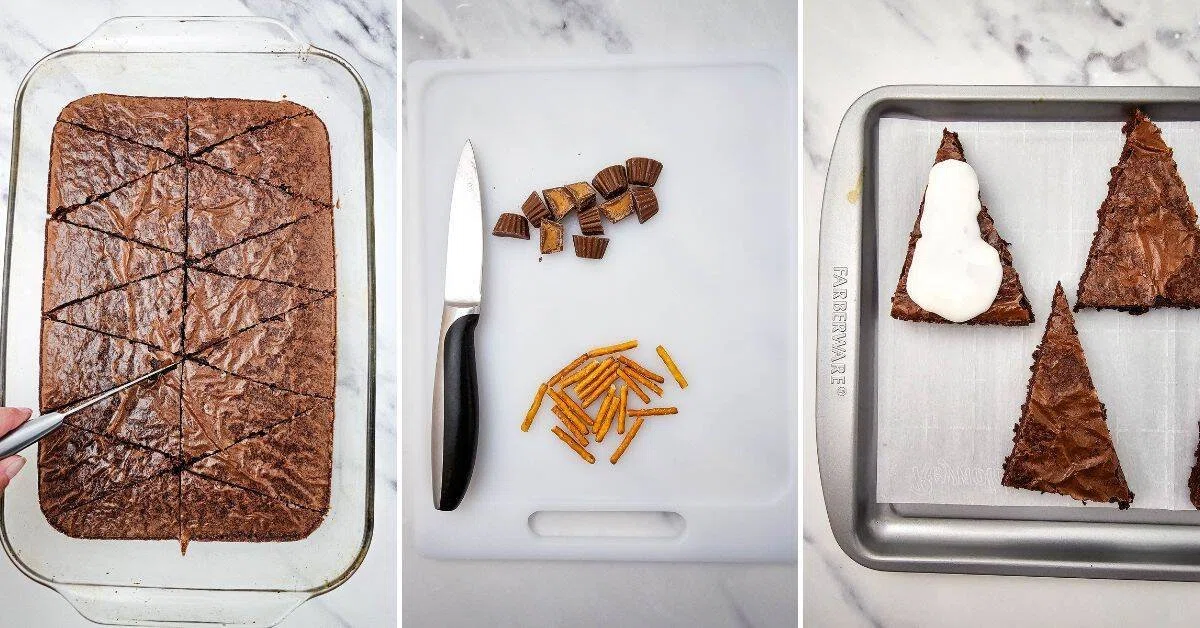 Snowman Brownies