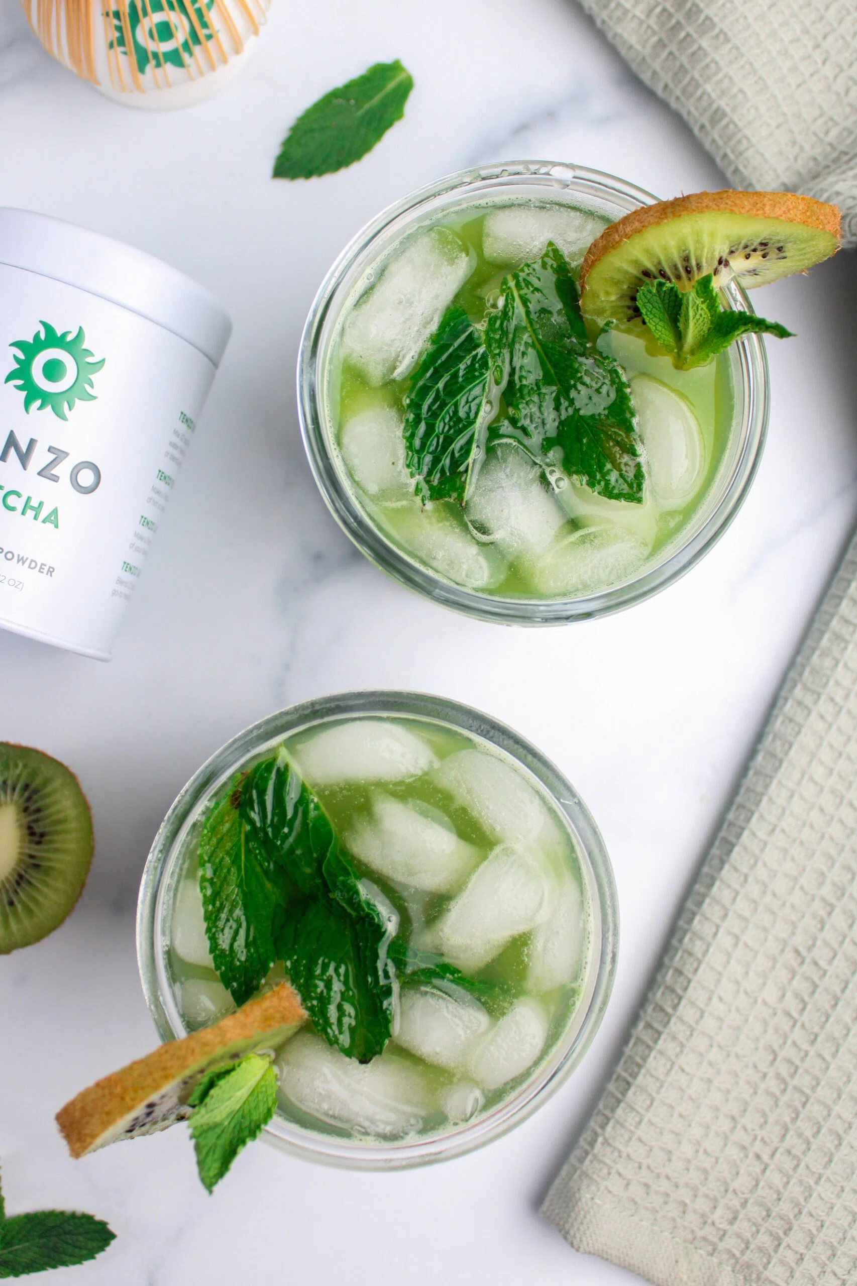 Matcha Kiwi Mint Iced Tea