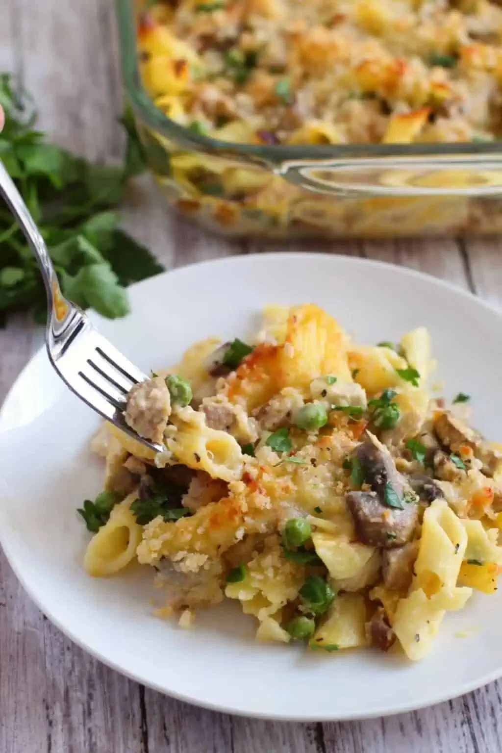 Leftover Turkey Pasta Casserole